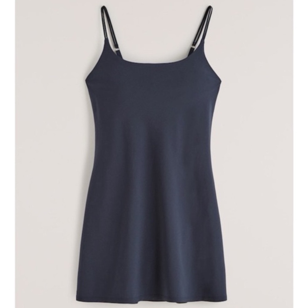 Abercrombie & Fitch Workout Mini Dress Gray Navy Small